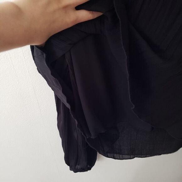 FINAL SALE Zara Trafaluc Collection Cold Shoulder Black Top S - Picture 4 of 5